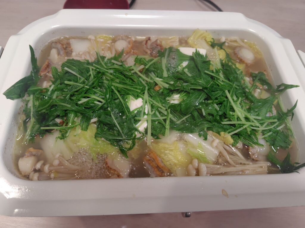 ホットプレートで作った幼児と食べる鍋