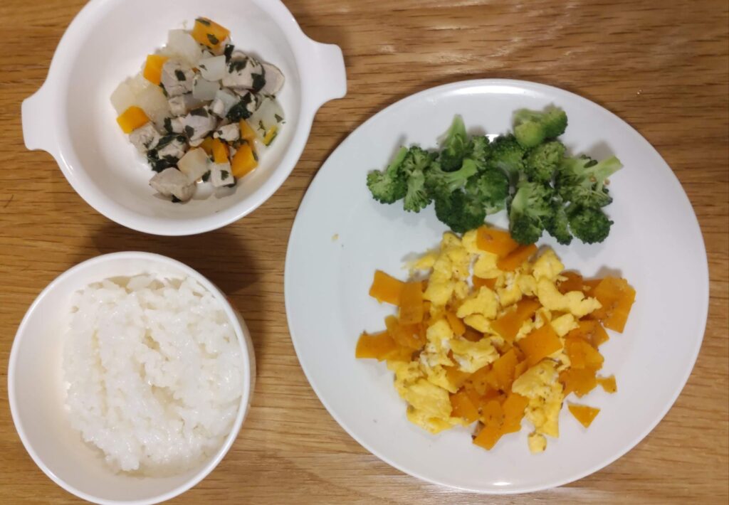 1歳半頃の幼児食の献立例（夜ご飯）